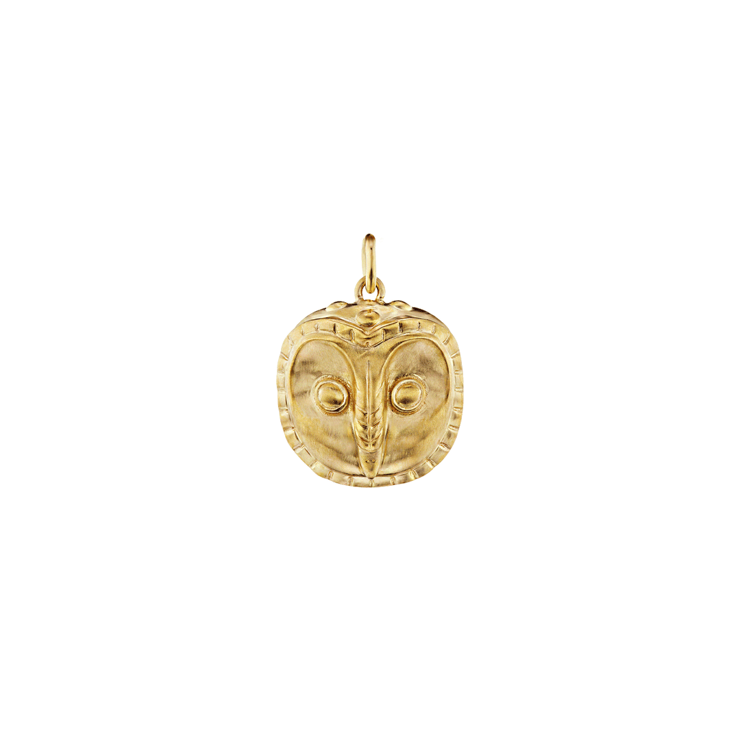 18k Yellow Gold Owl Charm