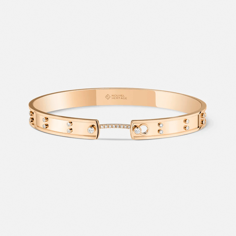 Nouvel Heritage Picnic In Paris Mood 18k Rose Gold Bangle Small