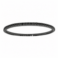 14k Gold Black Rhodium and 3.20 Total Weight Black Diamond Expandable Bracelet