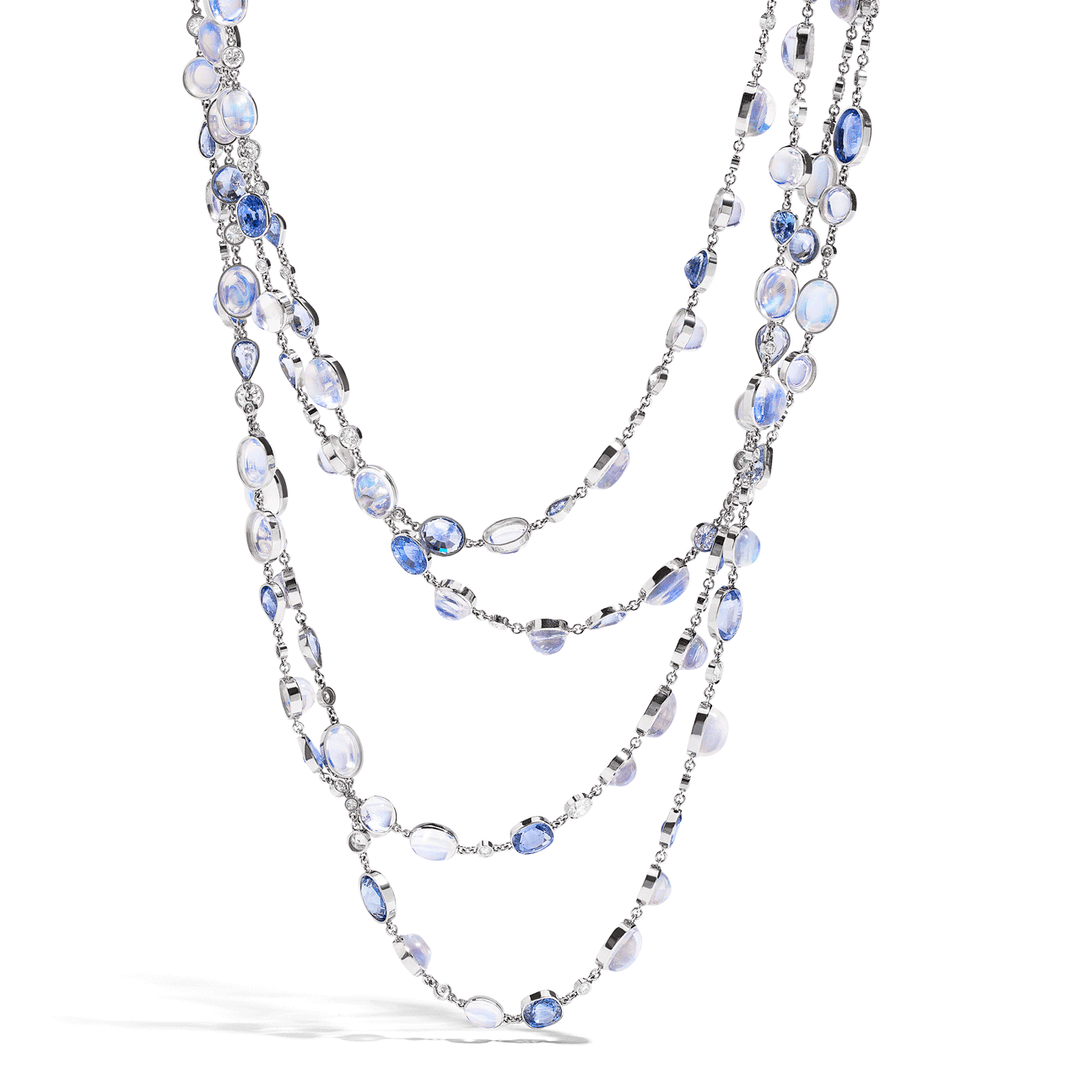 Private Reserve Platinum Sapphire 107.94 Total Weight Necklace