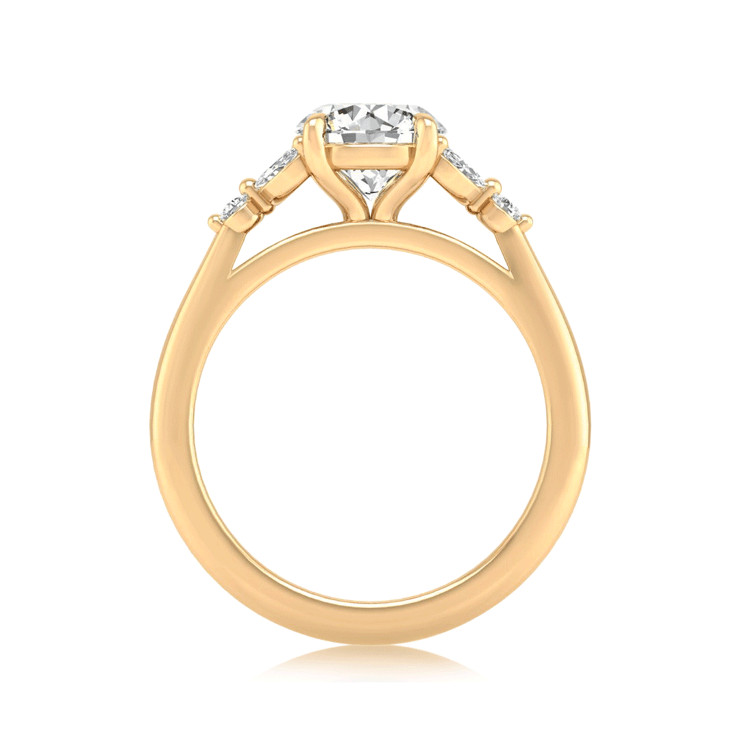 Hamilton Fleur Collection 18k Yellow Gold and .25 Total Weight Engagement Ring Mounting