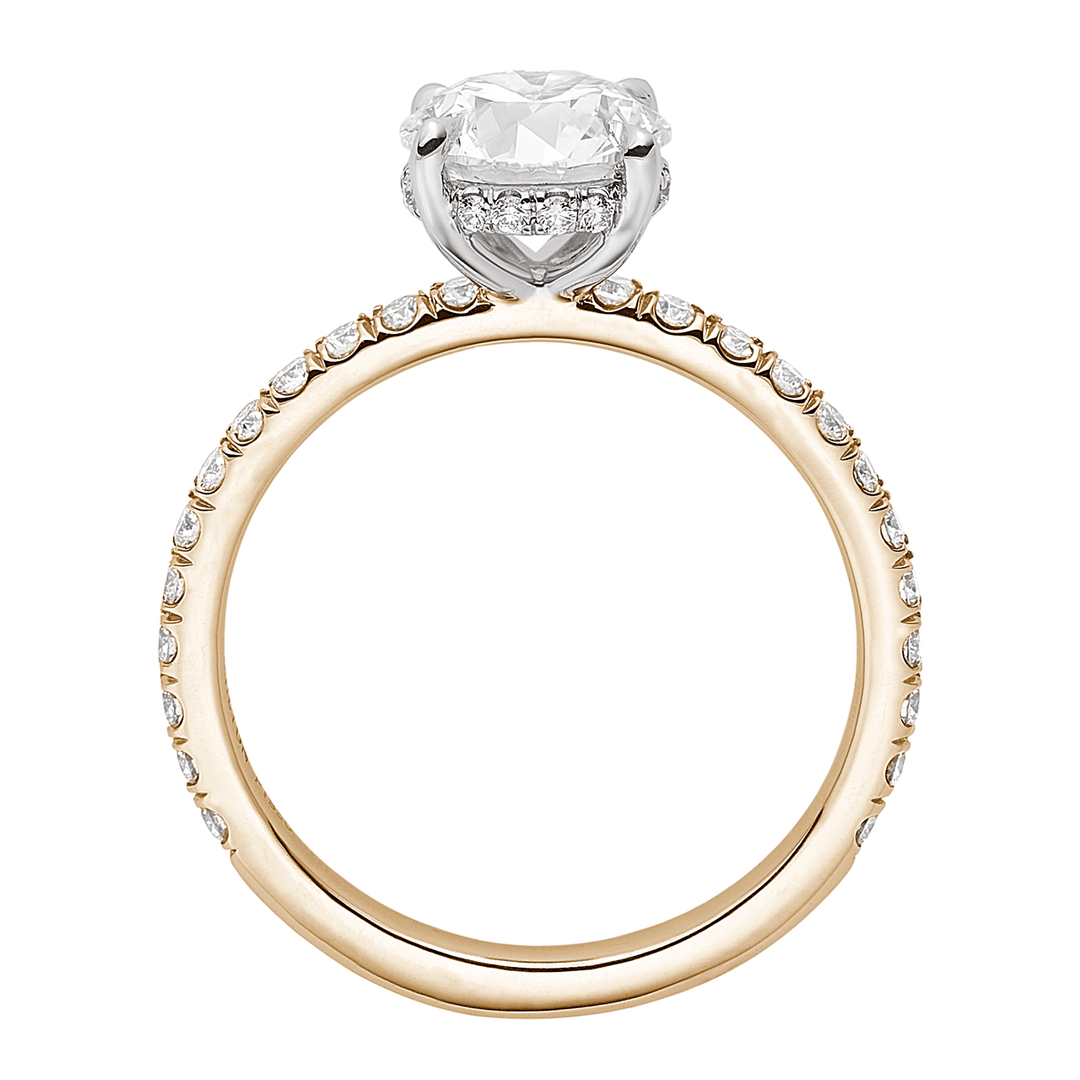 Hamilton Silhouette Collection Platinum 18k Yellow Gold and Diamond Mounting Ring
