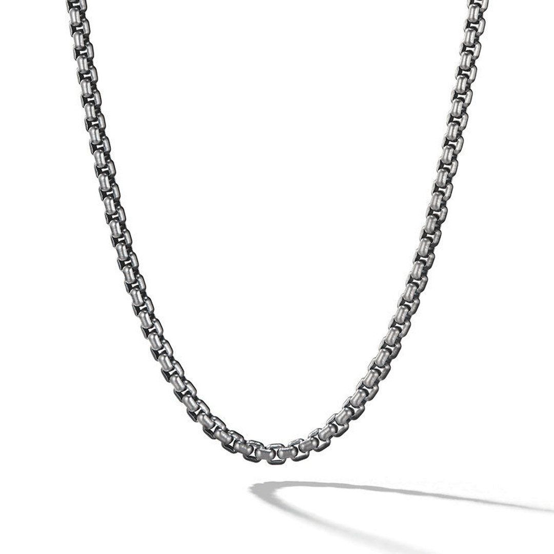 David Yurman Box Chain Necklace with Darkened Stainless Steel