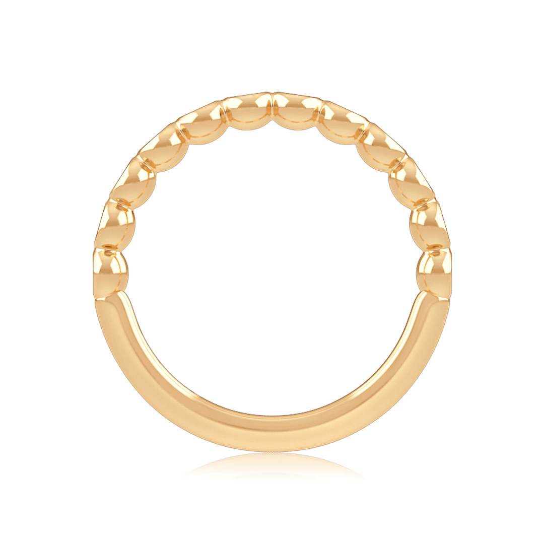 18k Yellow Gold and .41 Total Weight Round Diamond Bezel Band