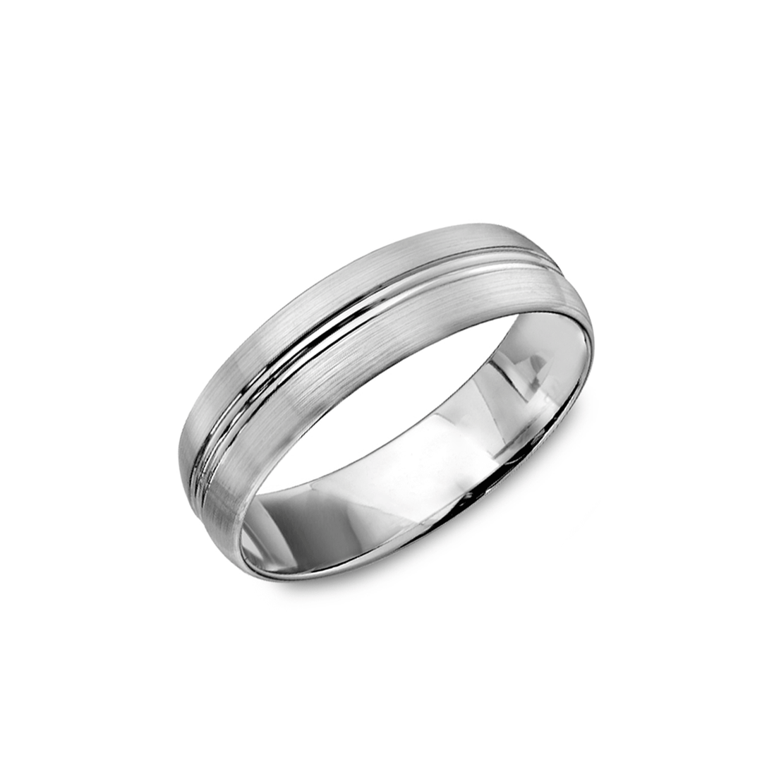 Hamilton Collection 14k White Gold 6mm Wedding Band