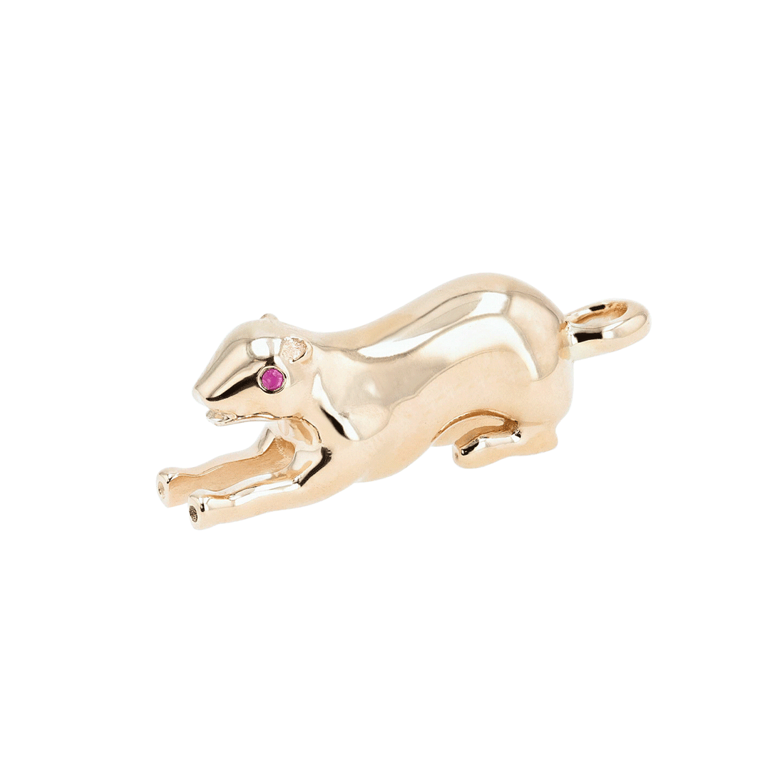 Hamilton Collection Palmer Square Tiger 14k Gold Charm