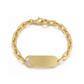 Jade Trau Billie ID 18k Yellow Gold Diamond Bracelet