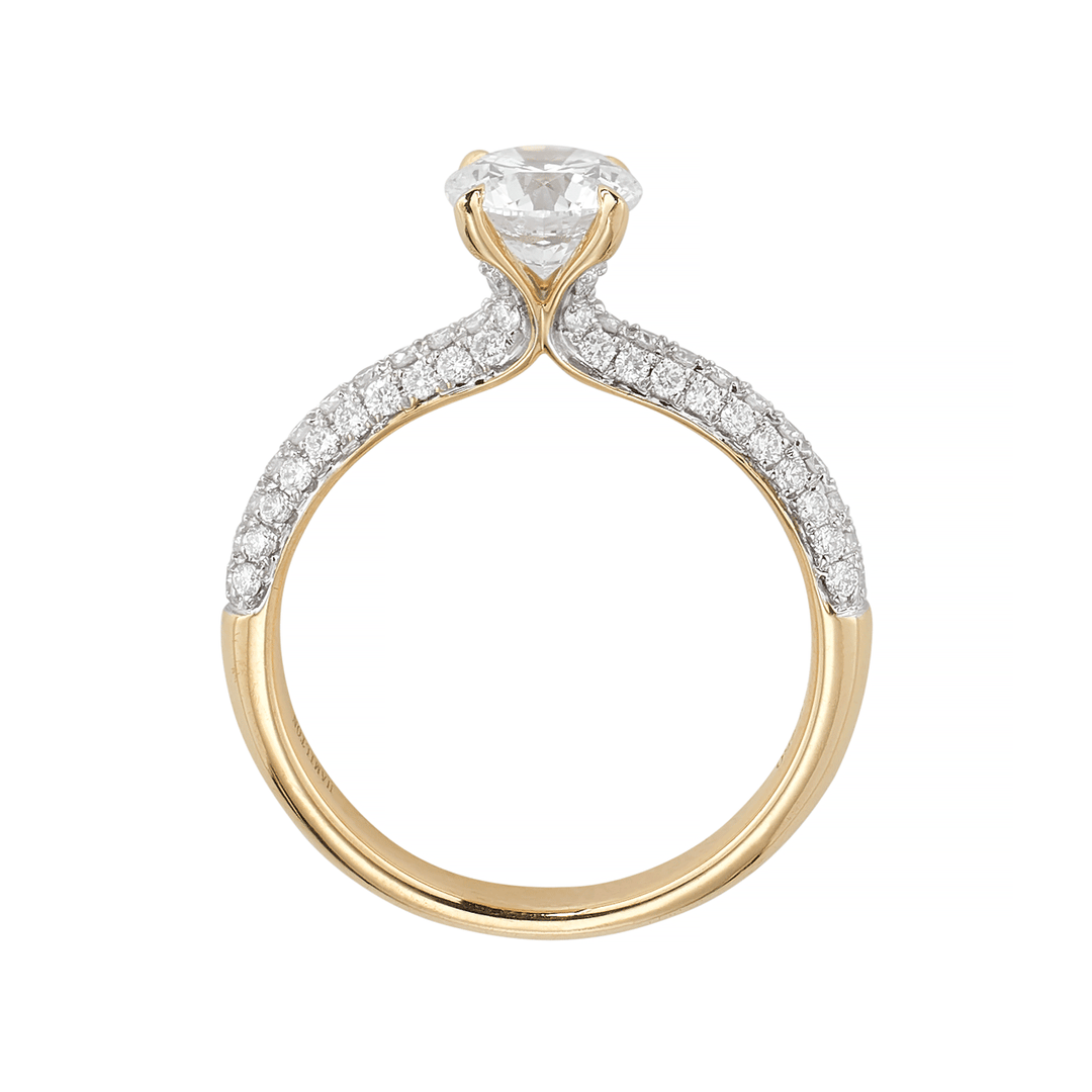 Grace 18k Yellow Gold and Diamond Engagement Mounting Ring