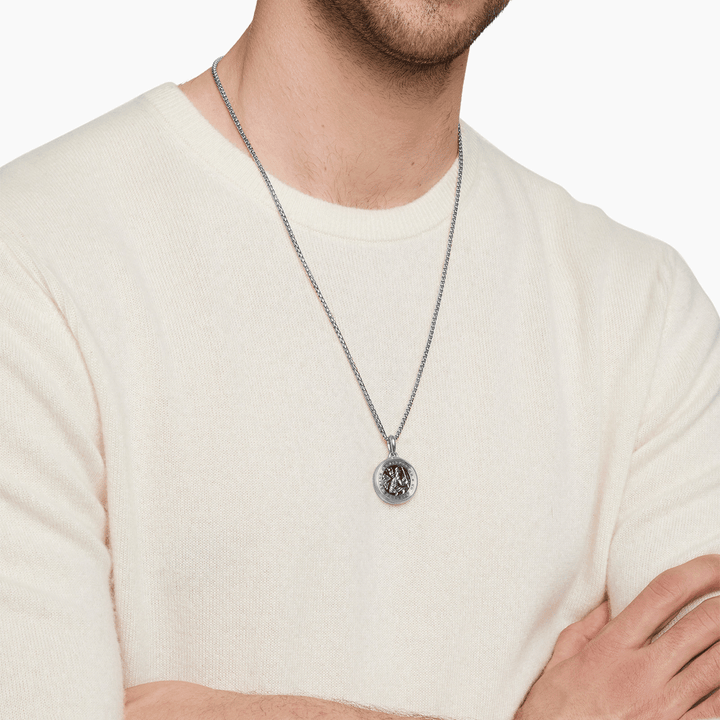 David Yurman St. Christopher Amulet Sterling Silver, 26.5mm