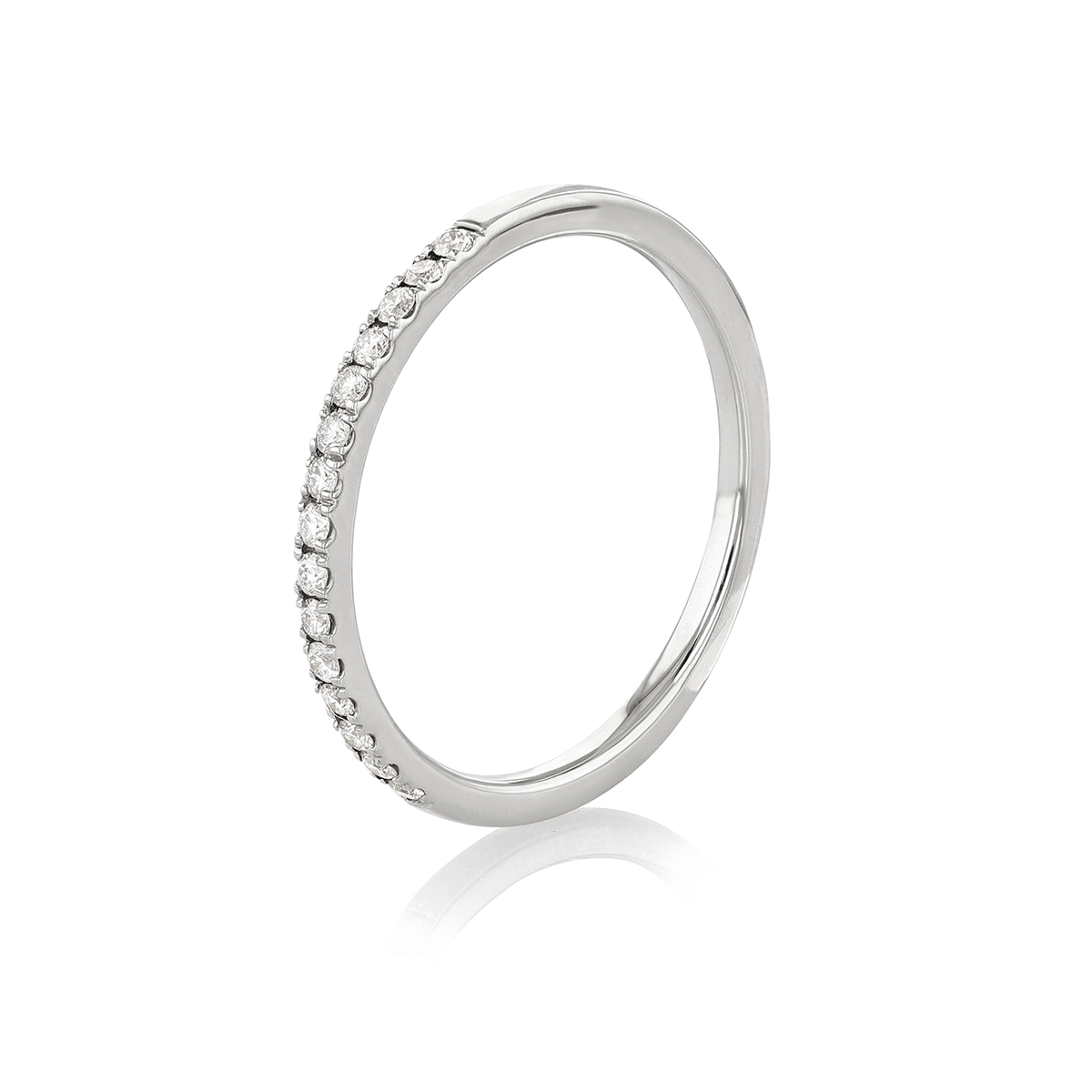Hamilton Lisette Collection Platinum and 0.15 Total Weight Diamond Half Way Band