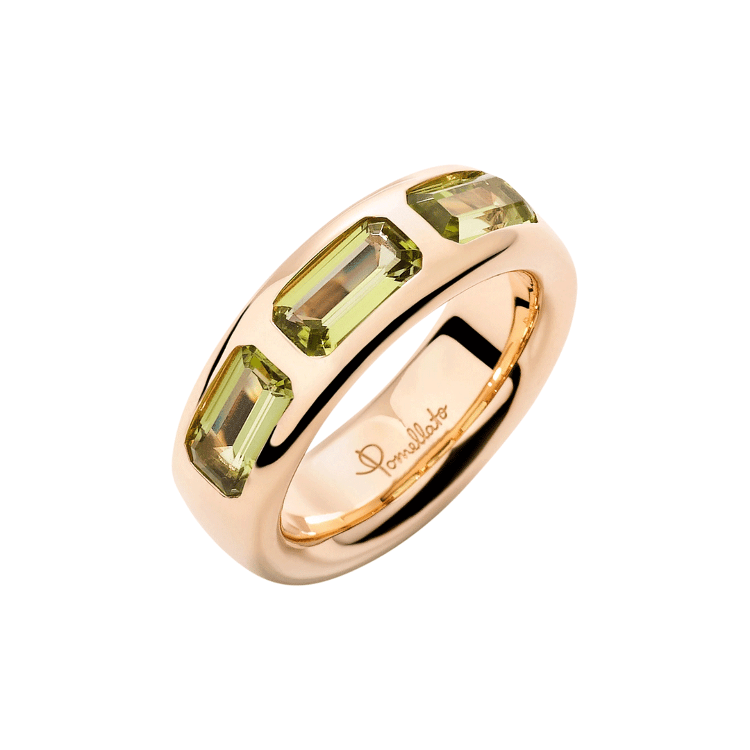 Pomellato Iconica 18k Rose Gold and Peridot Ring