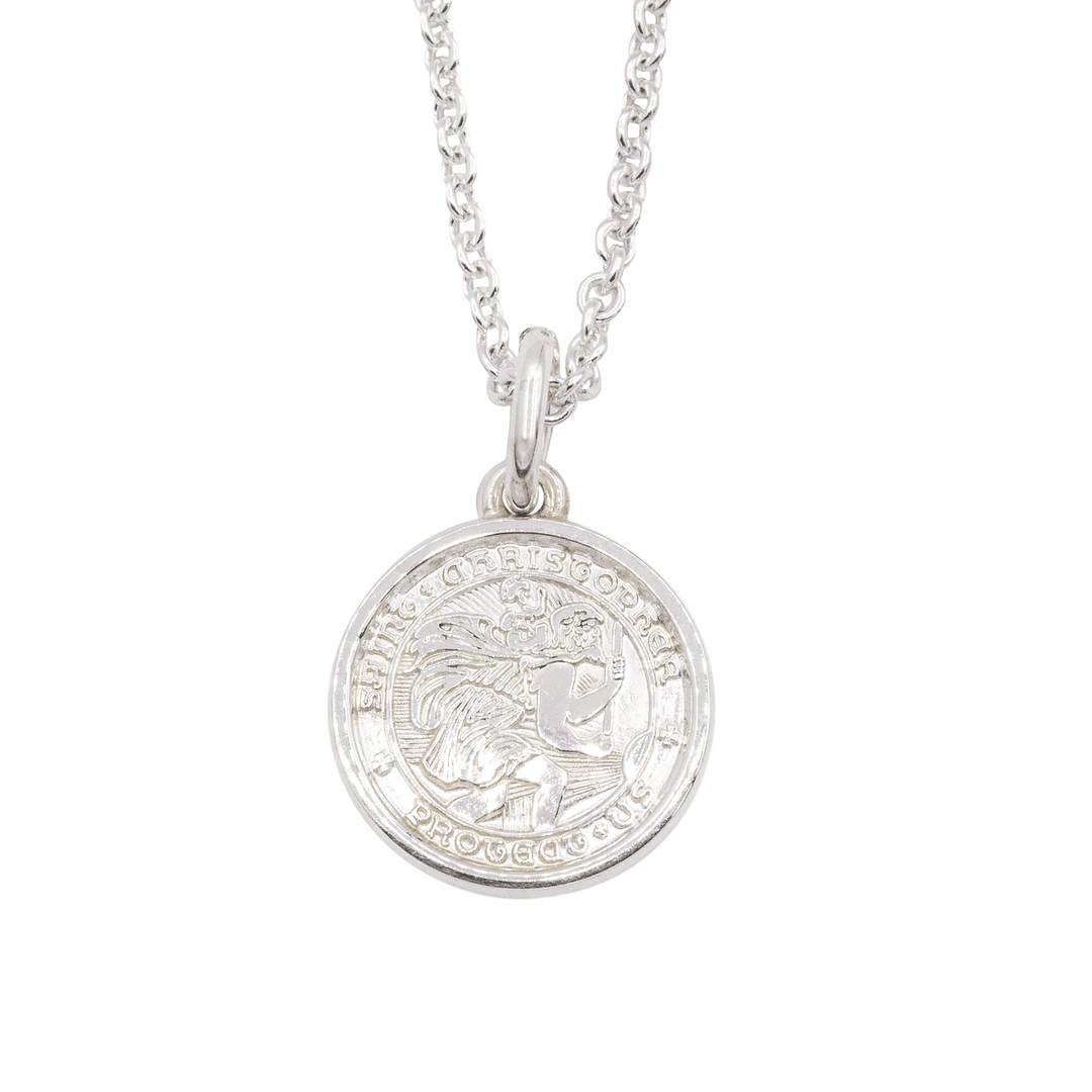 Sterling Silver St. Christopher XS Medal With Chain