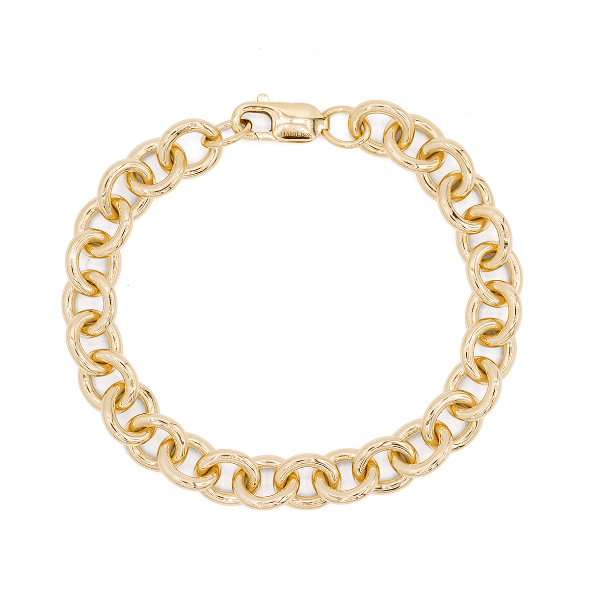 Hamilton Collection 14k Yellow Gold 9.75mm Charm Bracelet