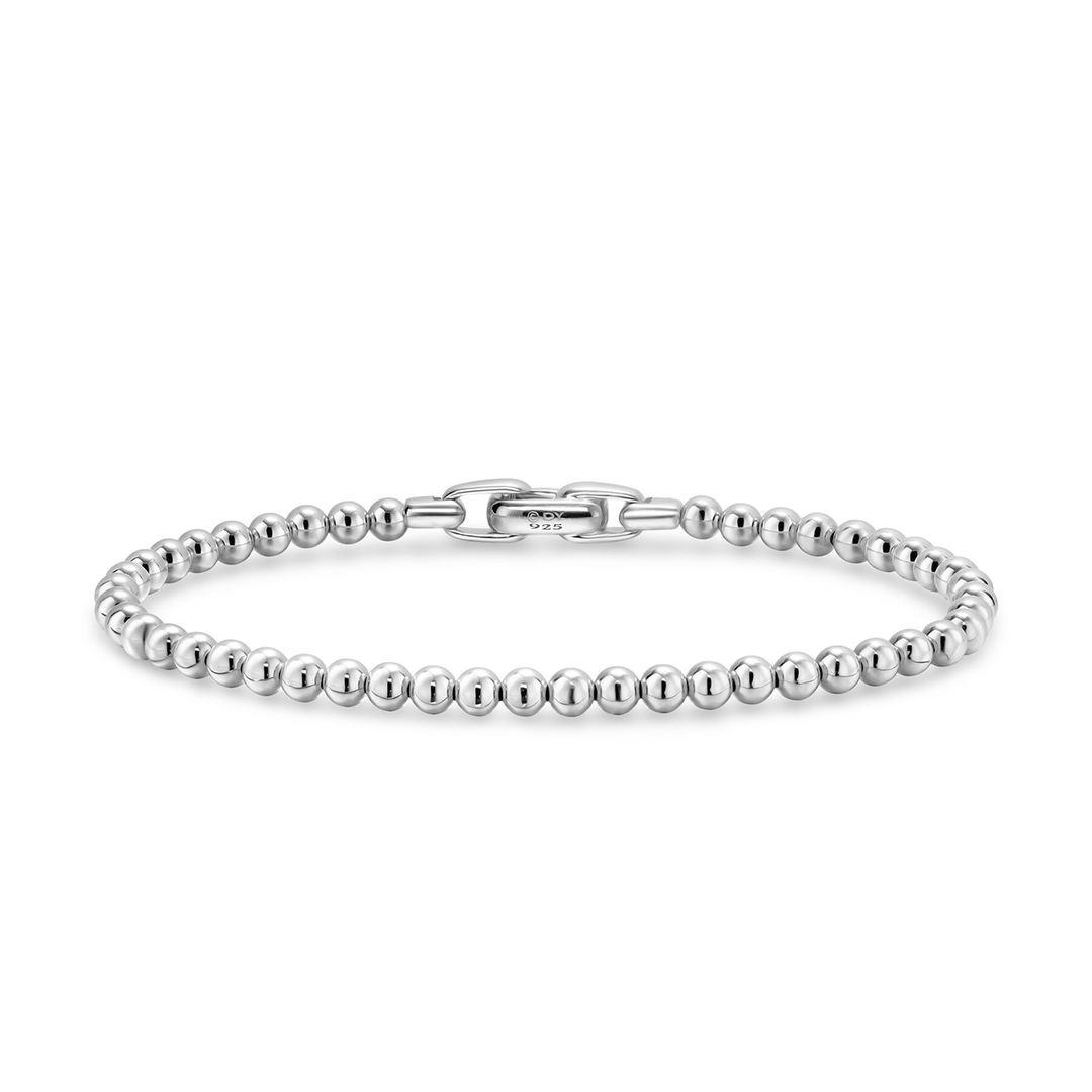 David Yurman Spiritual Beads Metal Bead Bracelet Sterling Silver, 4mm