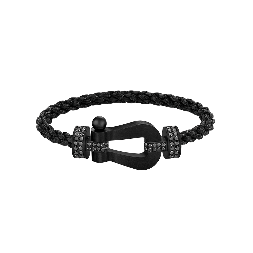 Fred FORCE 10 Black Cable Titanium Black Diamonds EXLG Buckle, Exclusively at Hamilton Jewelers