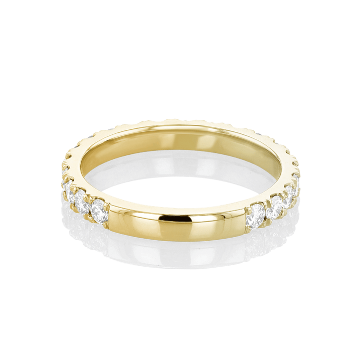 Hamilton Lisette Collection 18k Yellow Gold and 1.41 Total Weight Diamond 3/4 Way Around Band