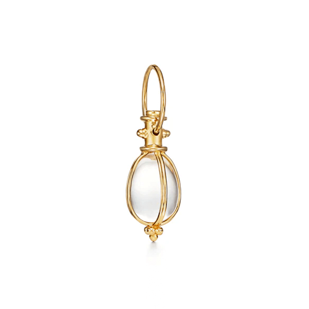Temple St. Clair 18k Gold Rock Crystal Pendant