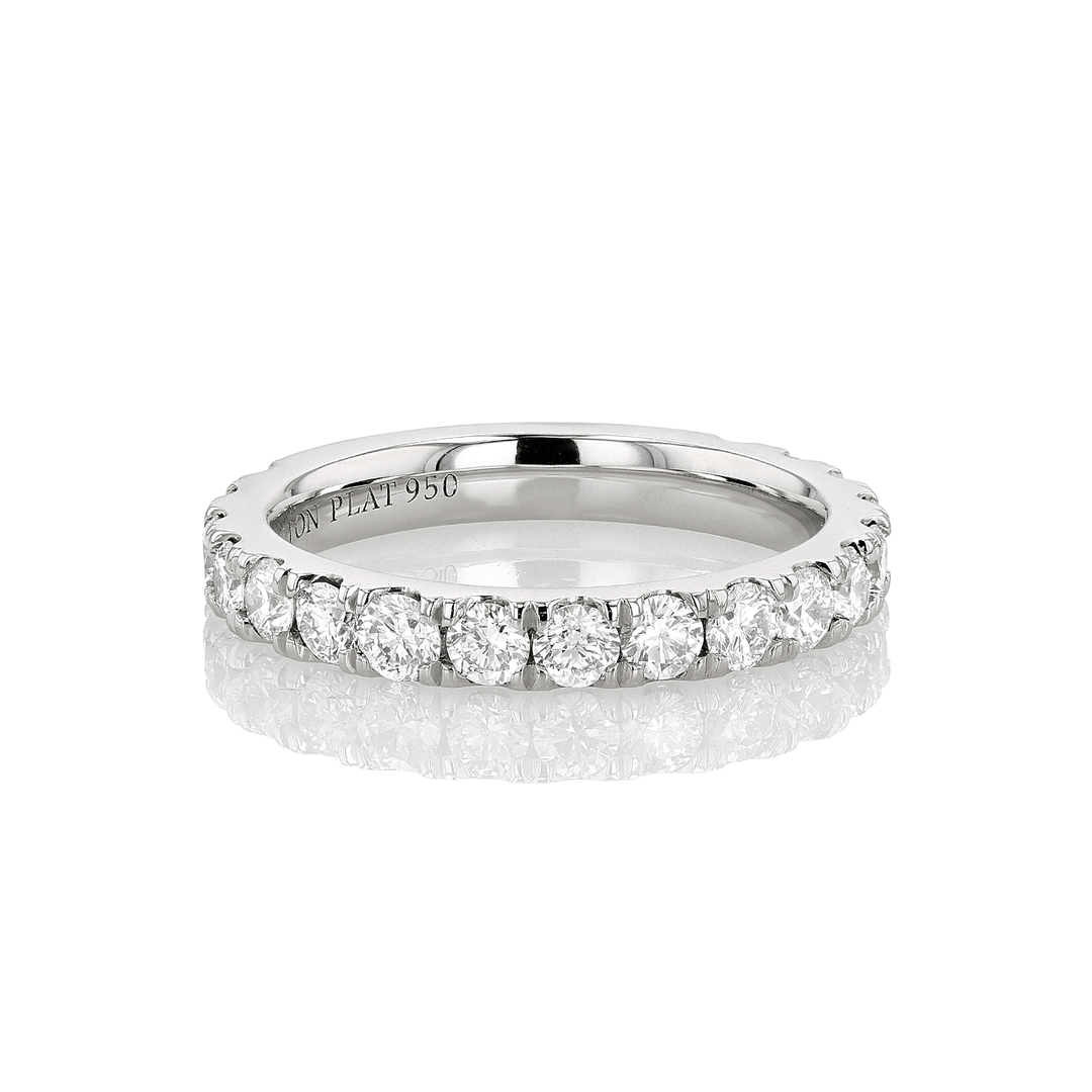 Hamilton Lisette Collection Platinum and 1.25 Total Weight Diamond Half Way Band