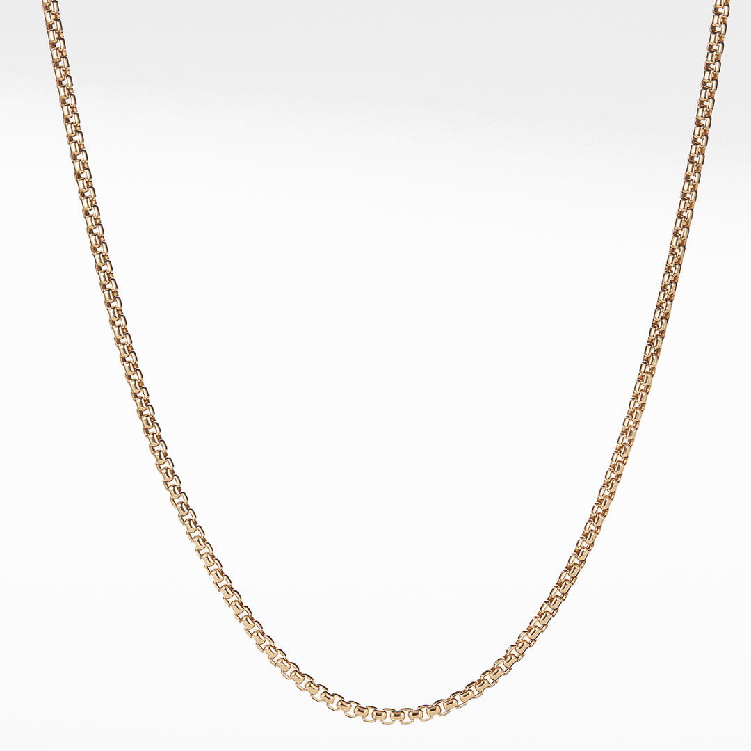 David Yurmn Box Chain Necklace 18k Yellow Gold, 2.7mm