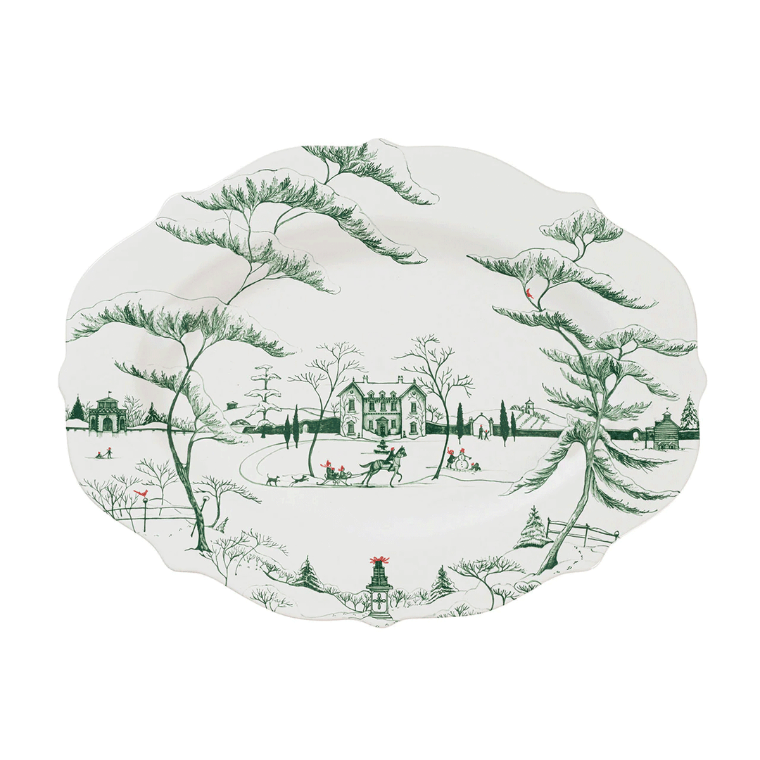 Juliska Country Estate Winter Frolic Evergreen 18" Platter
