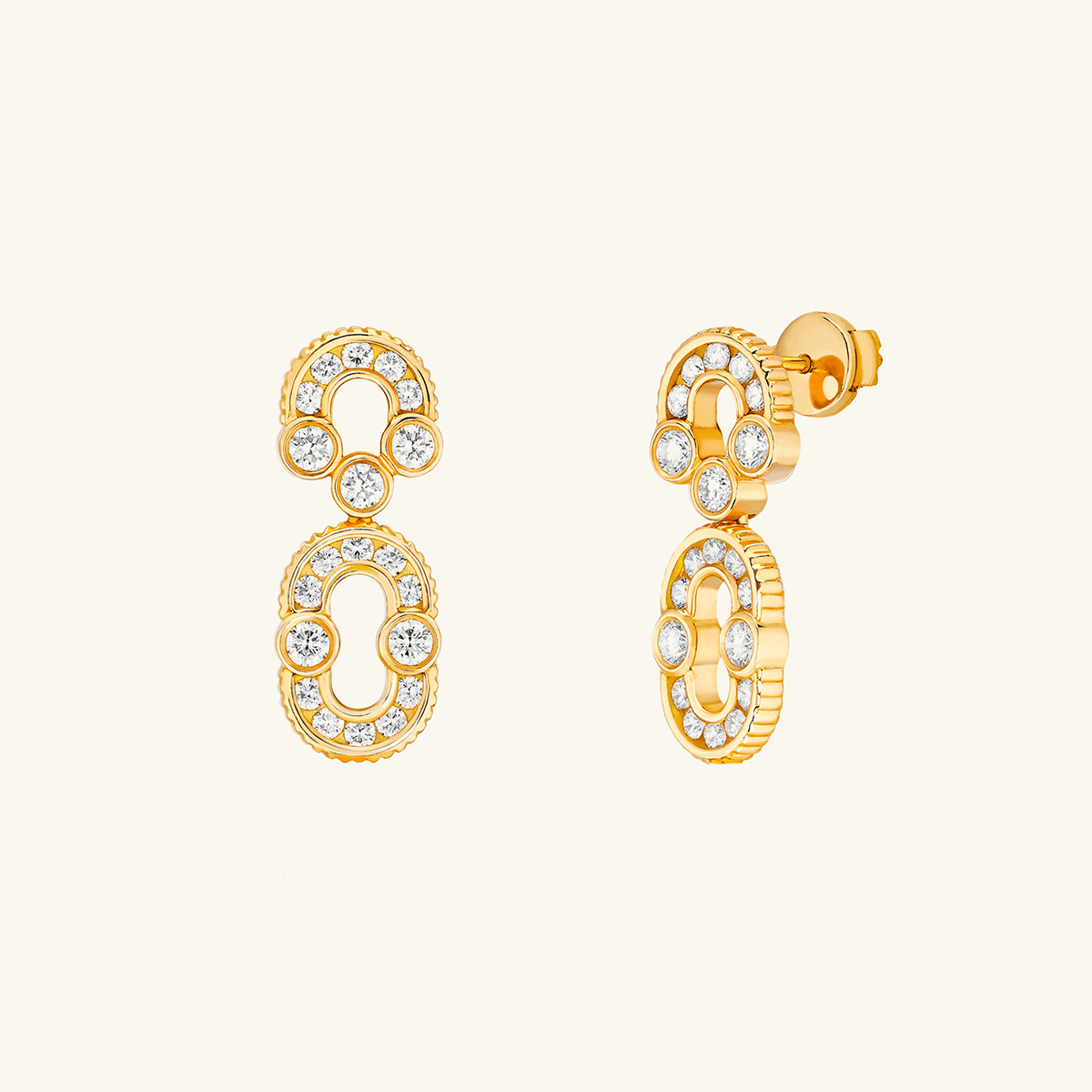 Viltier 18k Yellow Gold Magnetic Solo Diamond Earrings
