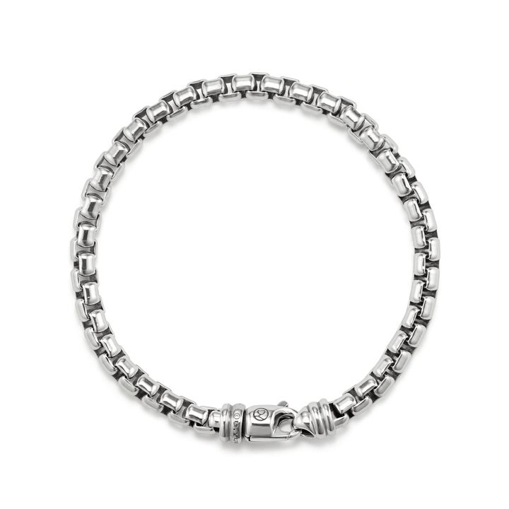 David Yurman Box Chain Bracelet Sterling Silver, 5mm