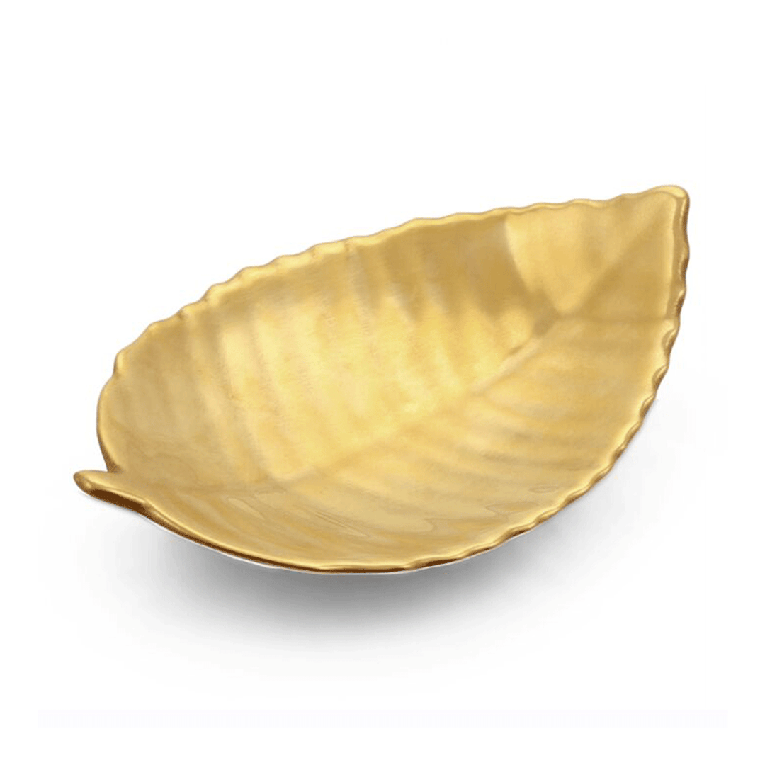 William Yeoward Gold Linden Leaf Dish