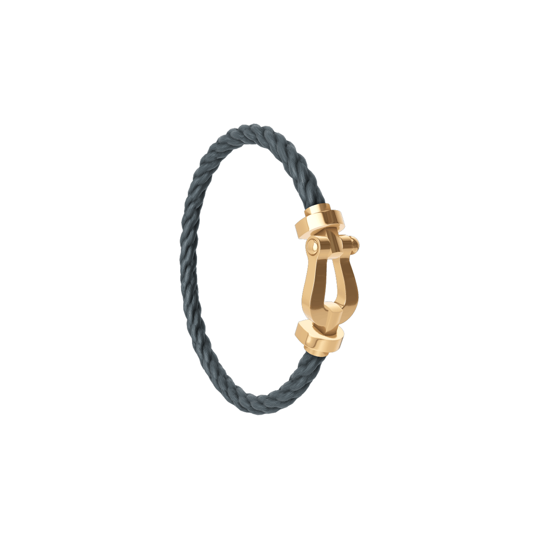 FRED Force 10 Storm Grey Cable with 18k Yellow LG Buckle, Exclusively at Hamilton Jewelers