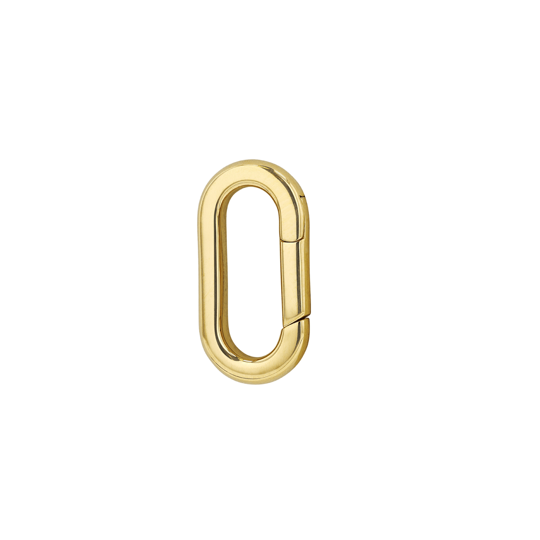 14k Yellow Gold Flat Oval Charm