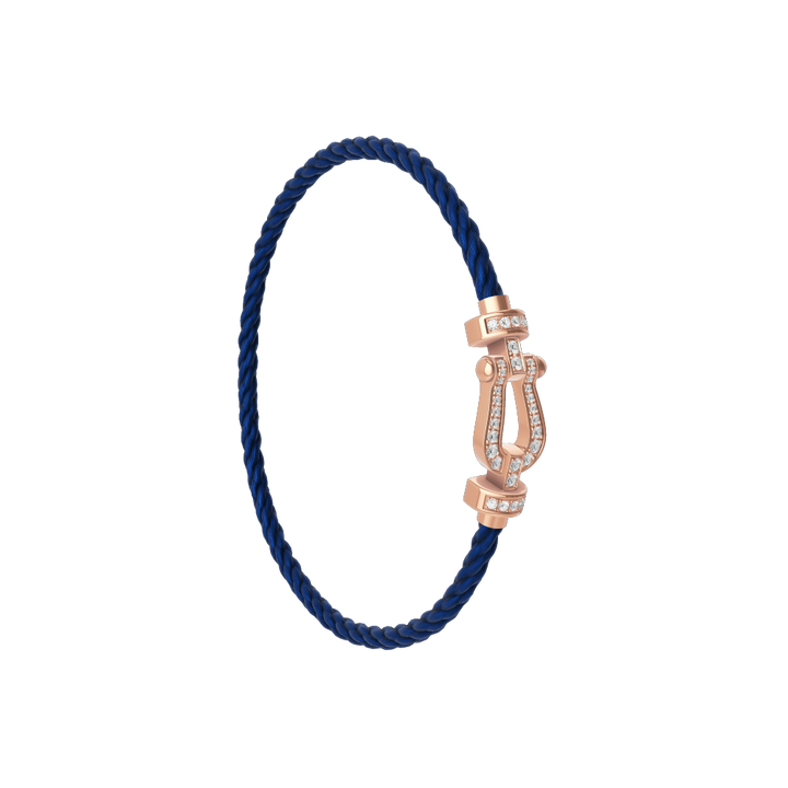 FRED Navy Cord Bracelet with 18k Diamond MD Buckle, Exclusively at Hamilton Jewelers