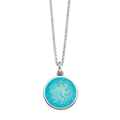 St. Christopher Light Blue Enamel Medal