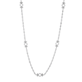 Platinum and 14.26 Total Weight Diamond Station Necklace