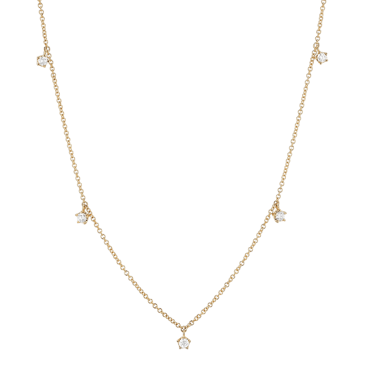 Joyful 18k Yellow Gold and Diamond .54 Total Weight Necklace