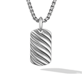 David Yurman Sculpted Cable Tag in Sterling Silver