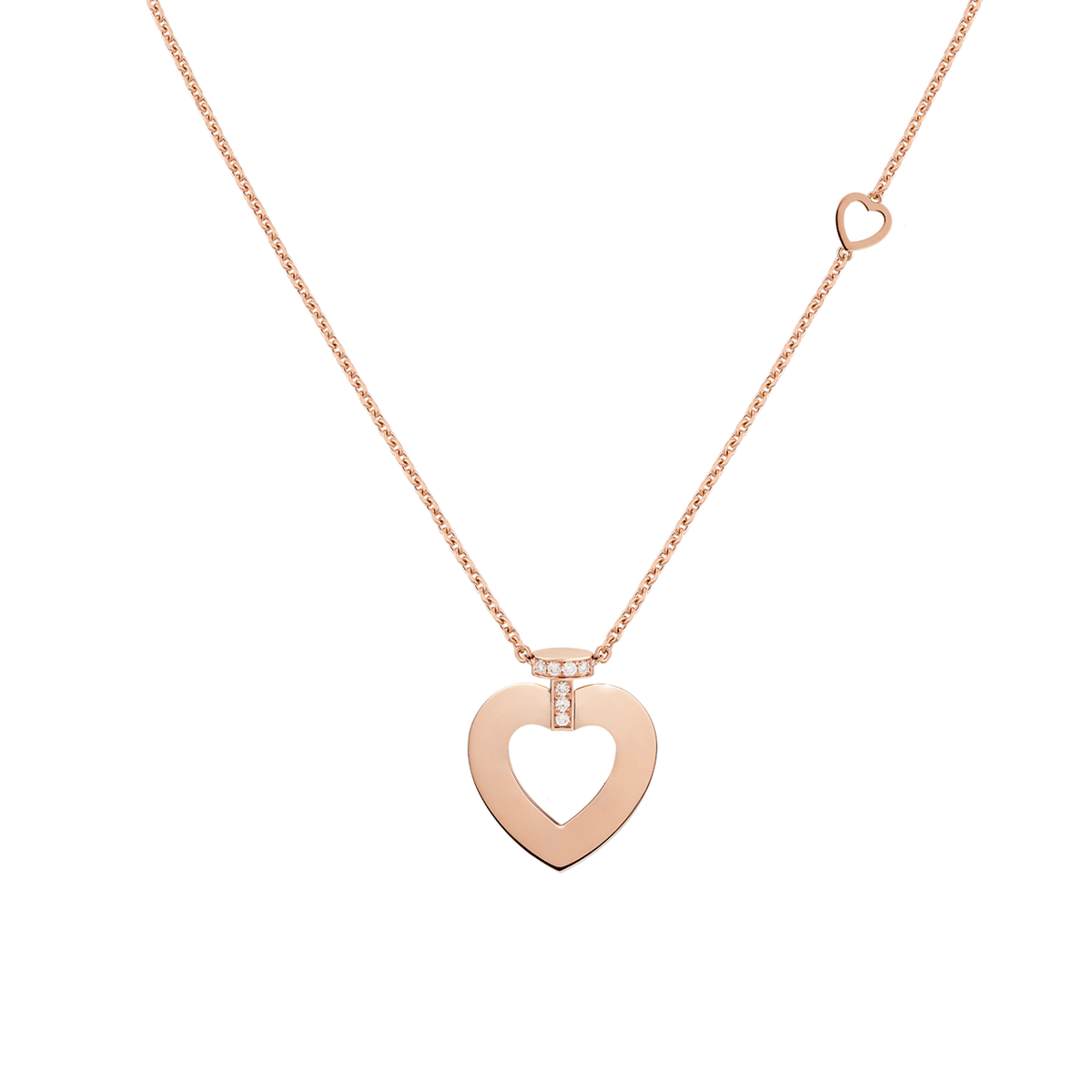 FRED Pretty Woman 18k Rose Gold and Diamond MM Heart Pendant, Exclusively at Hamilton Jewelers