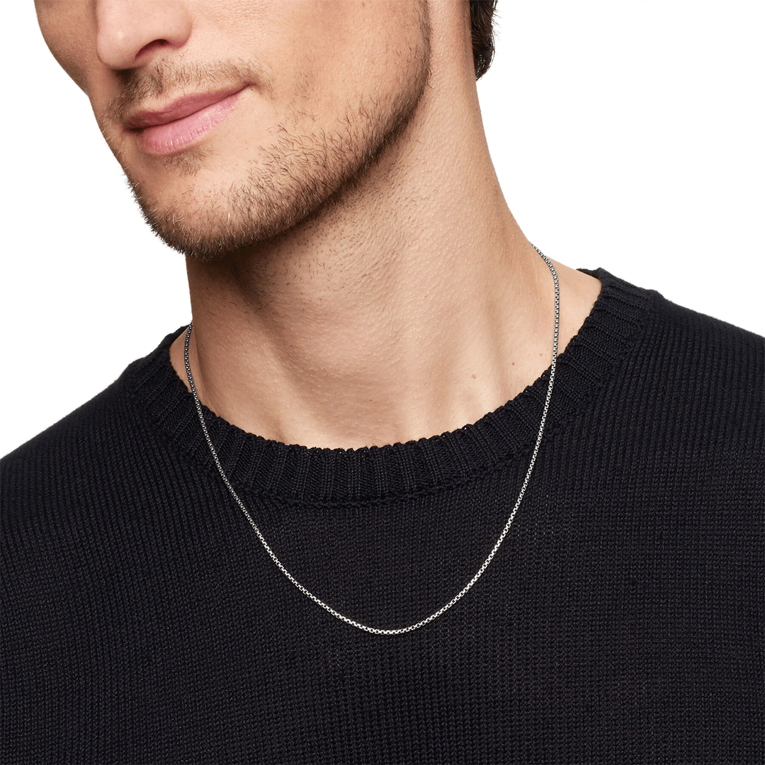David Yurman Box Chain Necklace Sterling Silver, 1.7mm 20 Inch