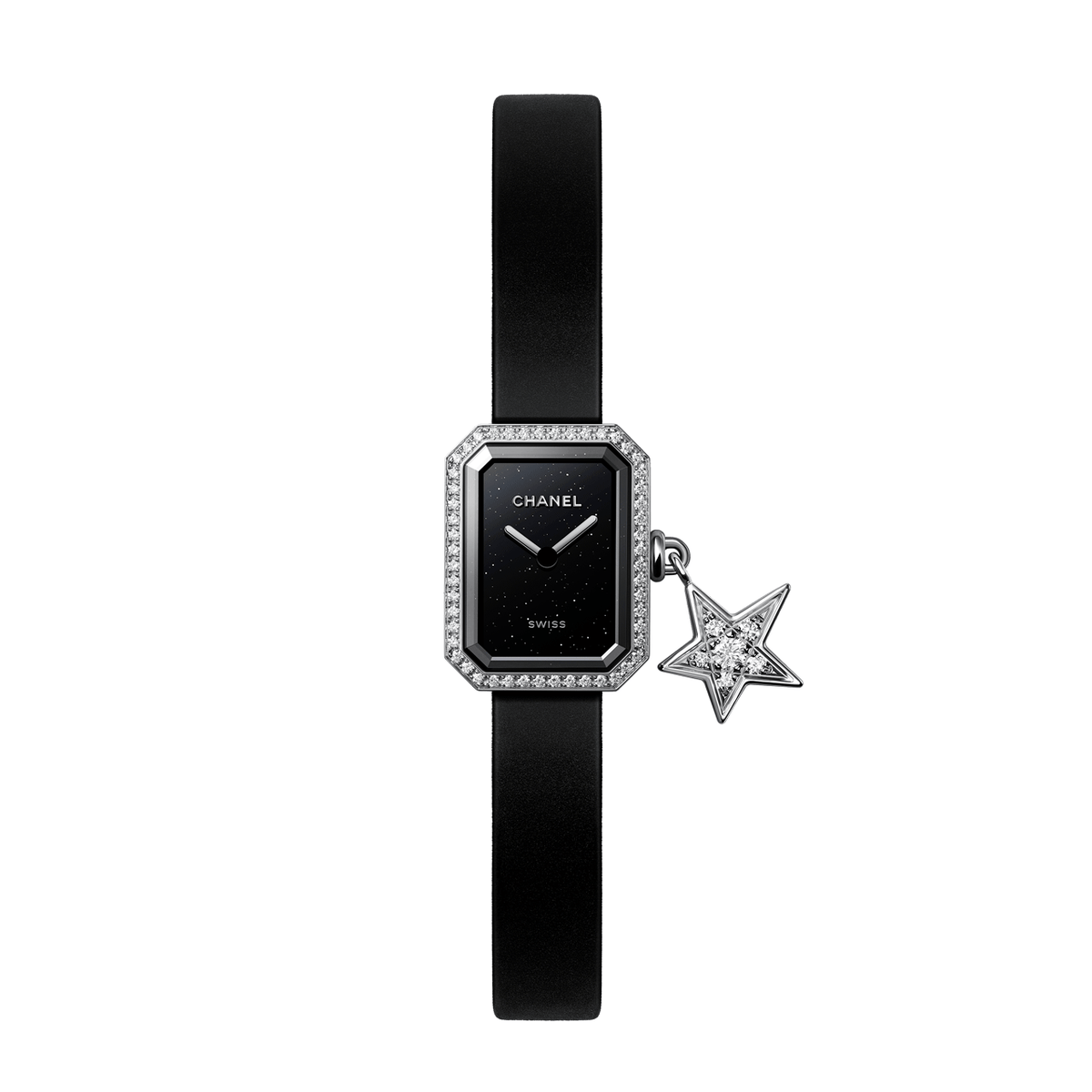 CHANEL Premiere Lucky Star Steel Black Glitter Watch H7943