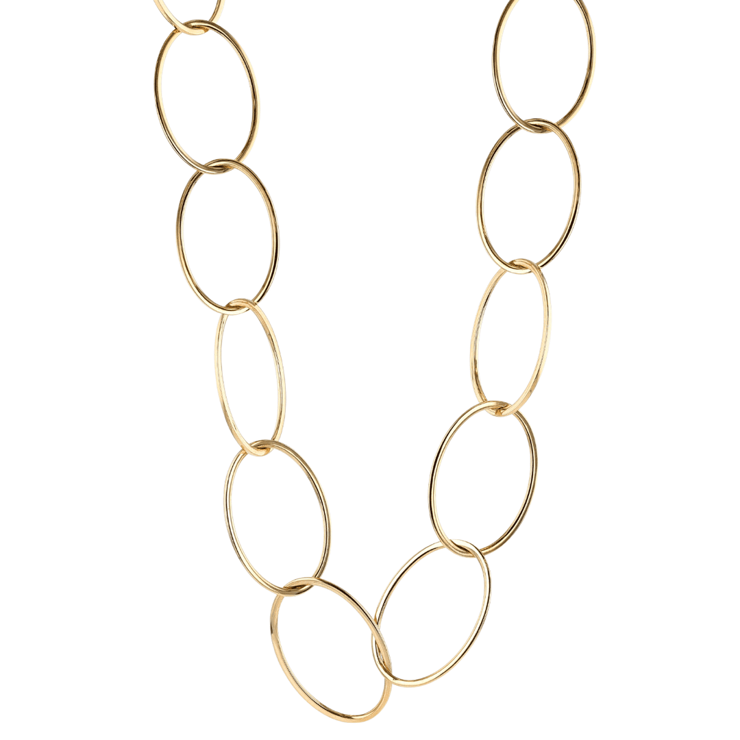 Hamilton Collection 14k Yellow Gold 25 Inch Large Oval Link Necklace
