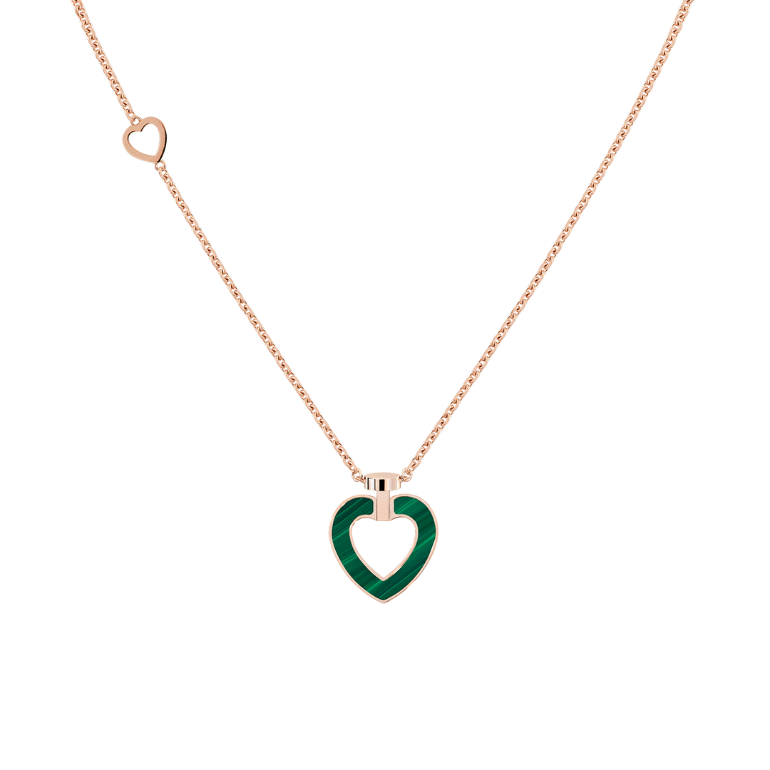FRED Pretty Woman 18k Gold Malachite Mother of Pearl Heart Pendant, Exclusively at Hamilton Jewelers
