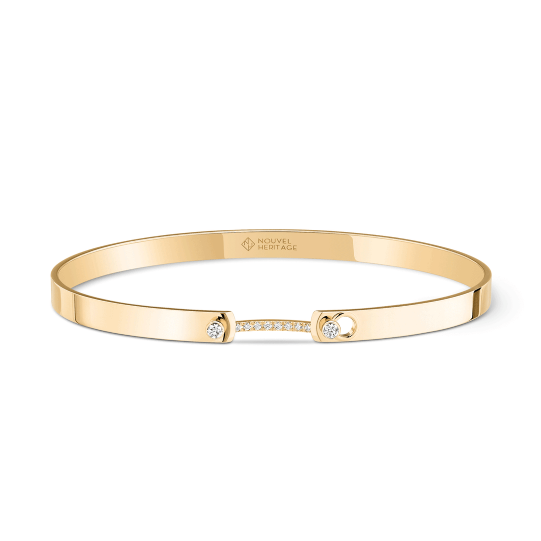 Nouvel Heritage Business Meeting Mood 18k Yellow Gold Bangle