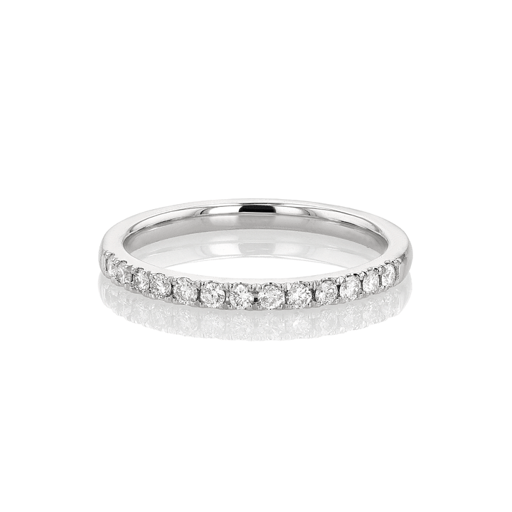 Hamilton Lisette Collection 18k White Gold and 0.25 Total Weight Diamond Half Way Band