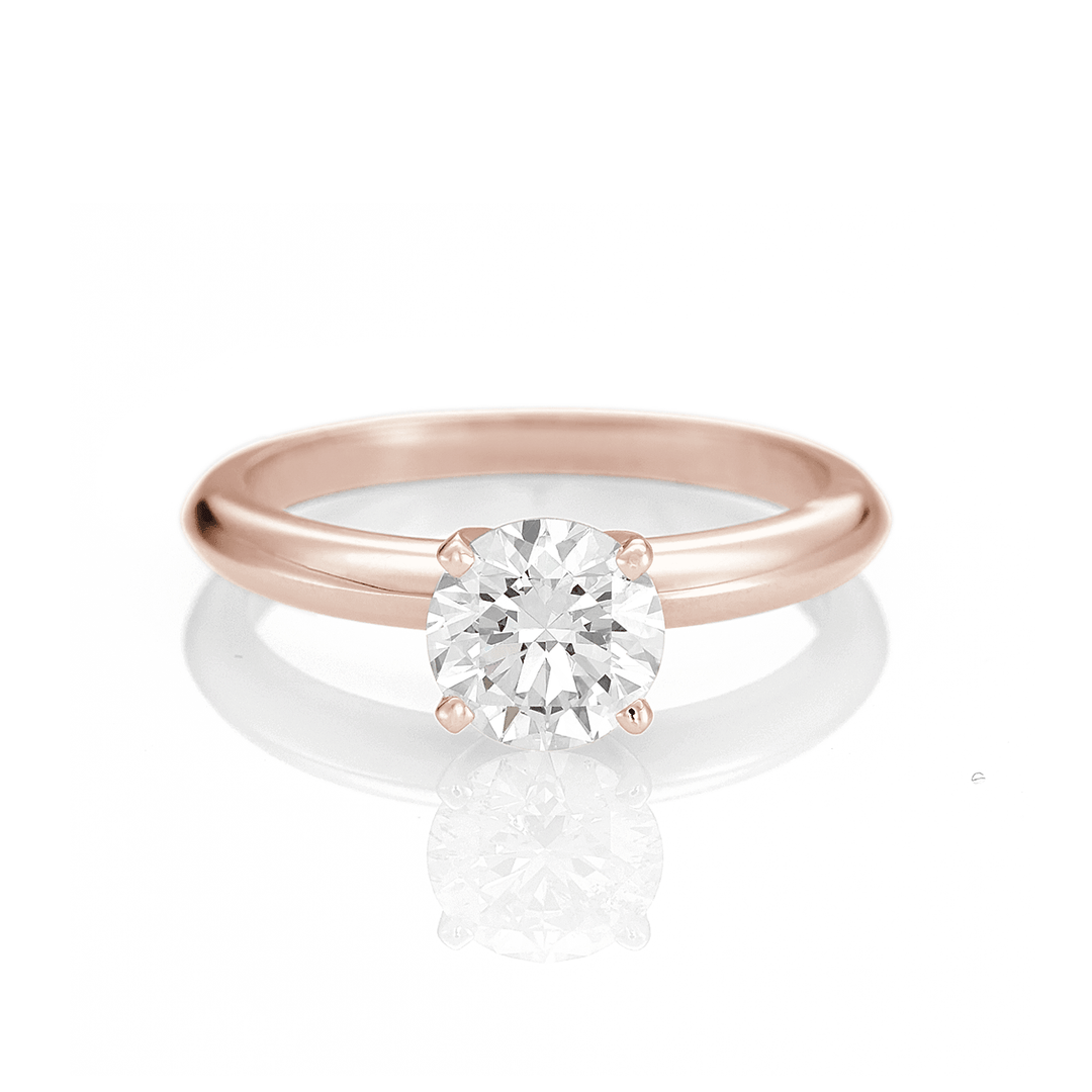 The Hamilton Select 1.00 Carat I-J/SI 14k Rose Gold Engagement Ring GIA Certified