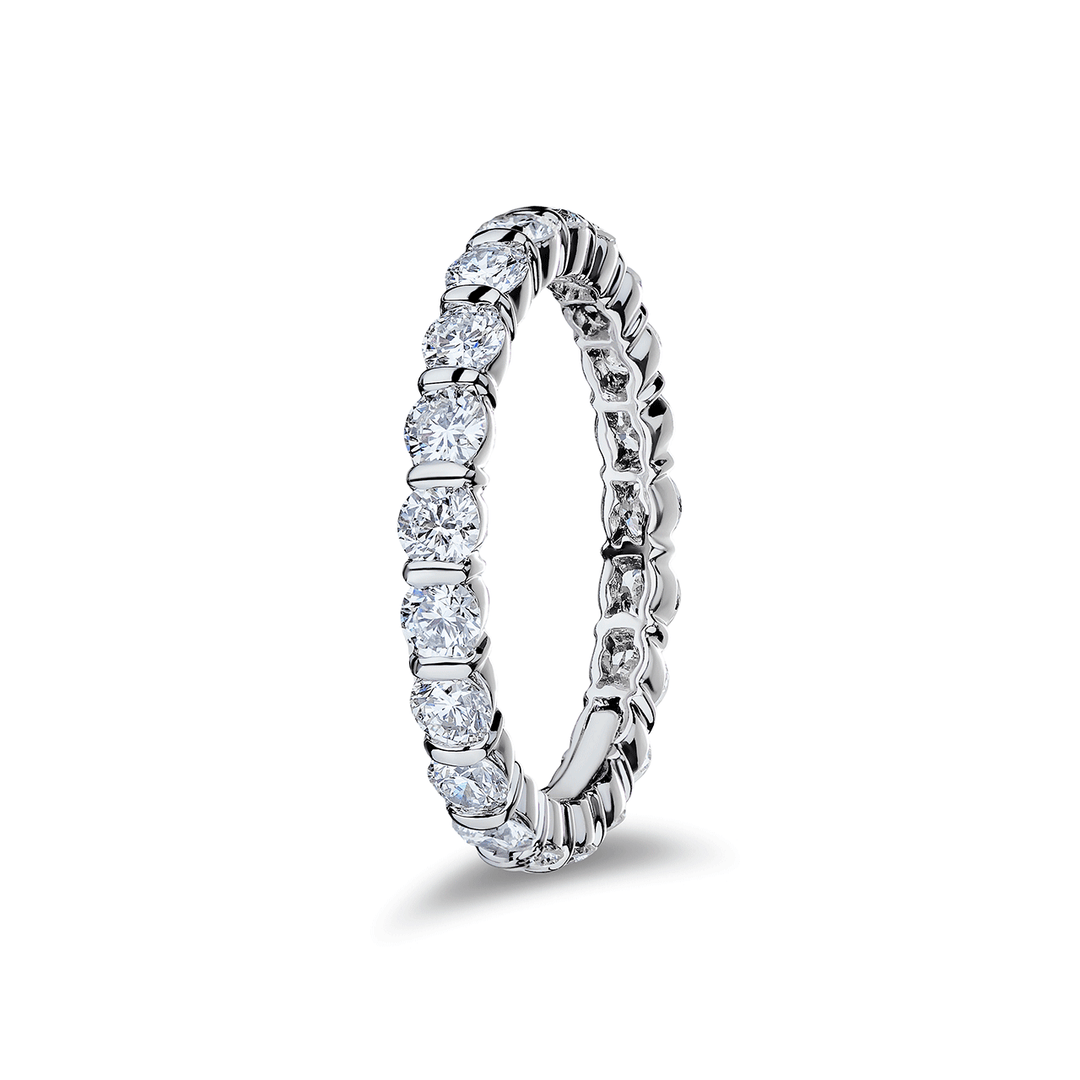 Platinum and 1.78 Total Weight Diamond Eternity Band
