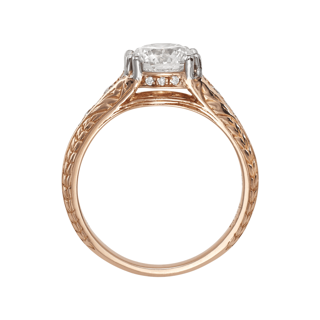 Hamilton 1912 Collection  18k Rose Gold and 0.26 Total Weight Diamond Engagement Mounting Ring