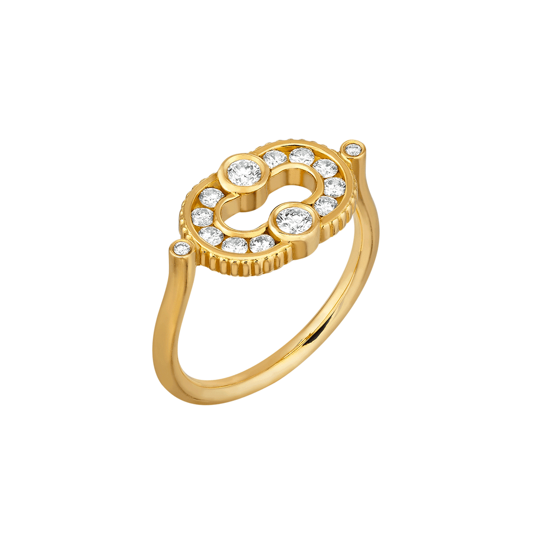 Viltier 18k Yellow Gold Magnetic Diamond Ring