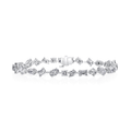 Platinum and 8.63 Total Weight Mix Shape Diamond Bracelet