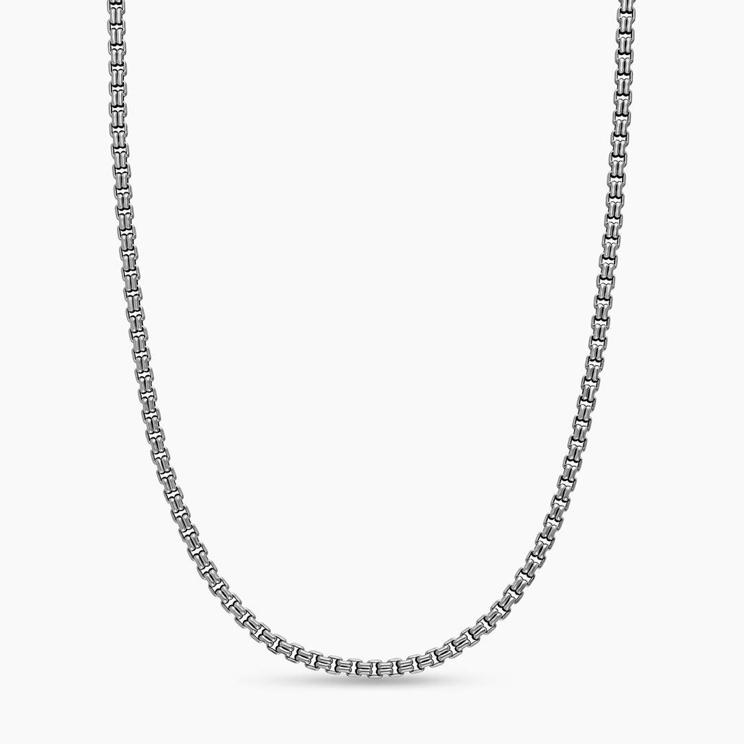 David Yurman Double Box Chain Necklace Sterling Silver, 2.6mm