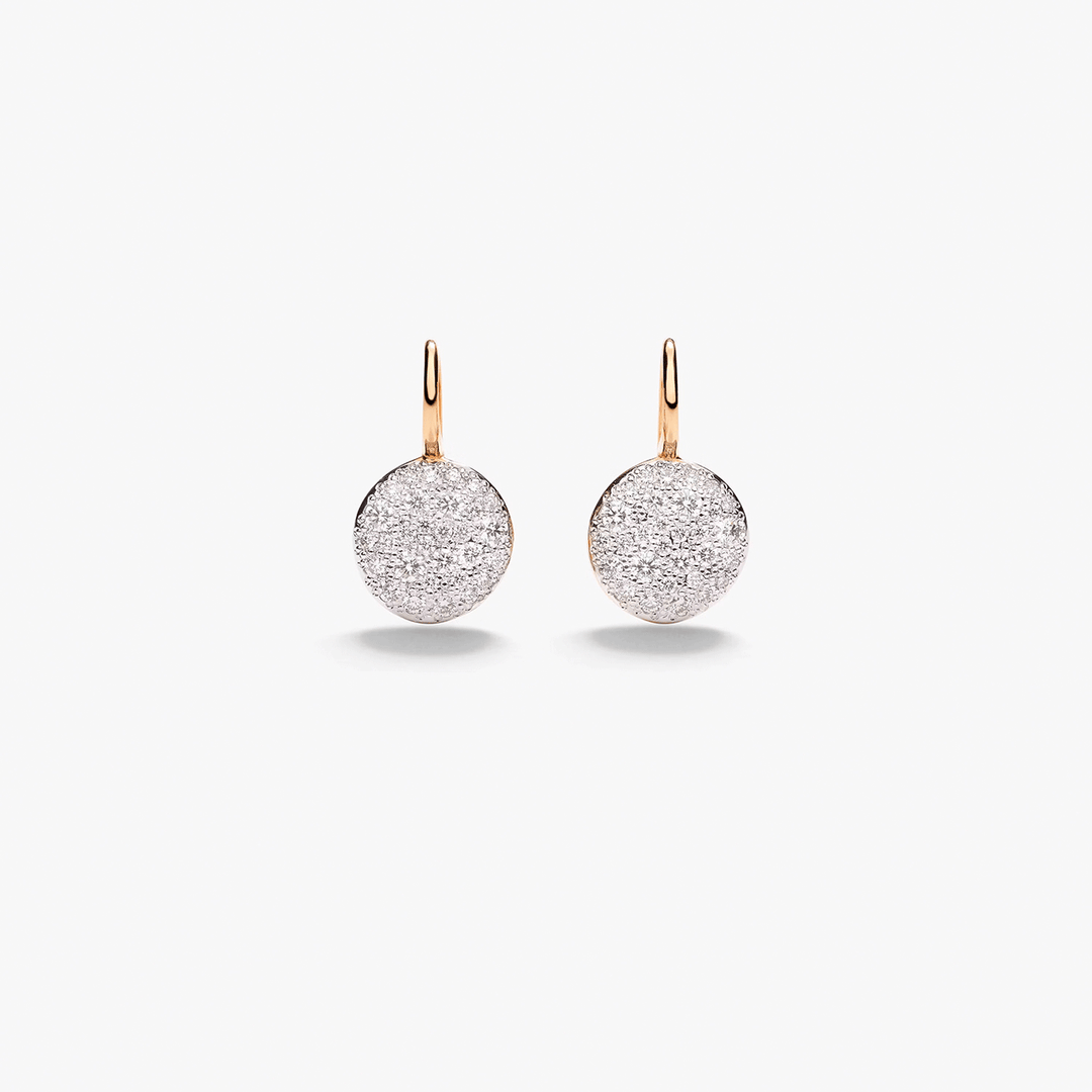 Pomellato Sabbia 18k Rose Gold Diamond Earrings