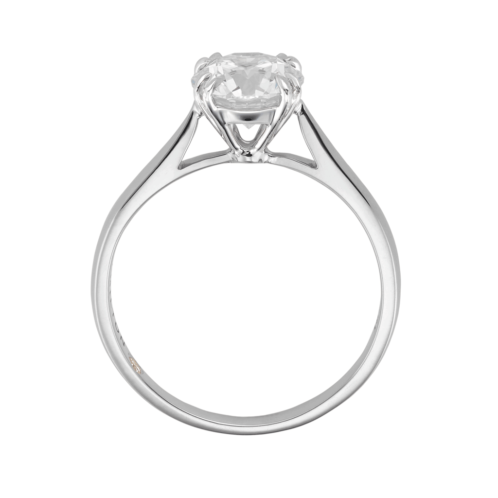 Hamilton Centennial Collection 18k White Gold and Solitaire Engagement Mounting Ring For Round Diamond