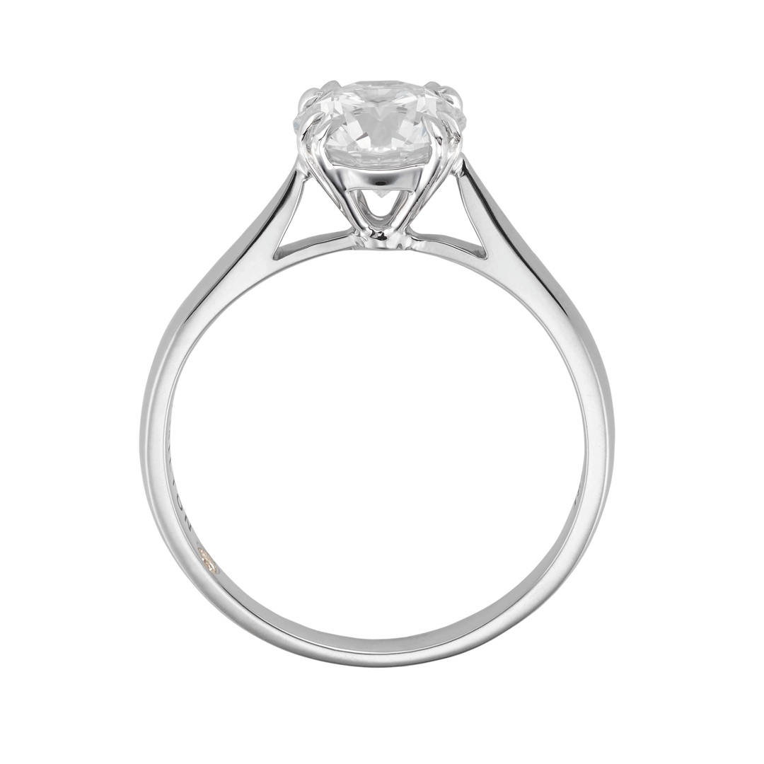 Hamilton Centennial Collection 18k White Gold and Solitaire Engagement Mounting Ring For Round Diamond